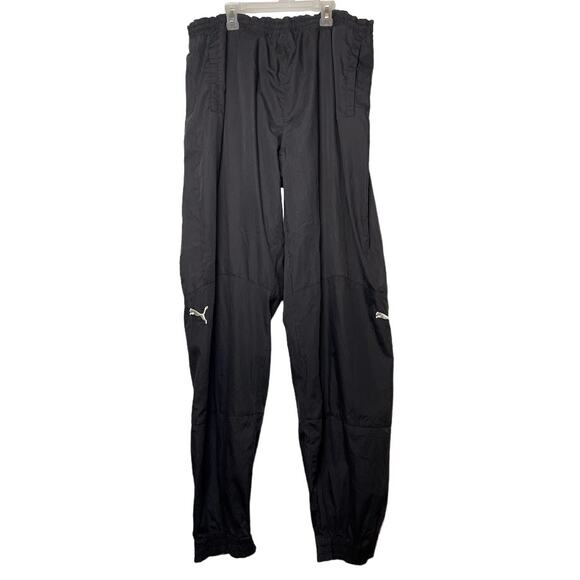 Vintage Puma Track Pants Mens Size XXL Black Windbreaker Athletic Pants Pull on - Picture 1 of 14